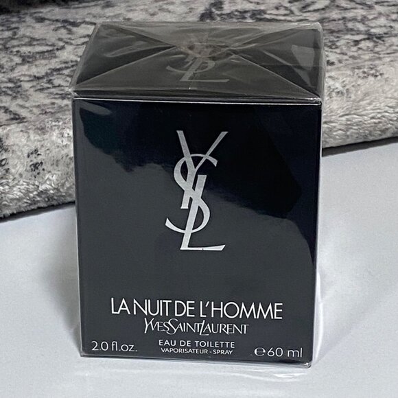 NEW YSL LA NUIT DE L'HOMME MENS 2.0 fl.oz.EAU DE TOILETTE - Picture 1 of 4